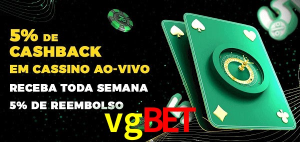 Promoções do cassino ao Vivo vgbet